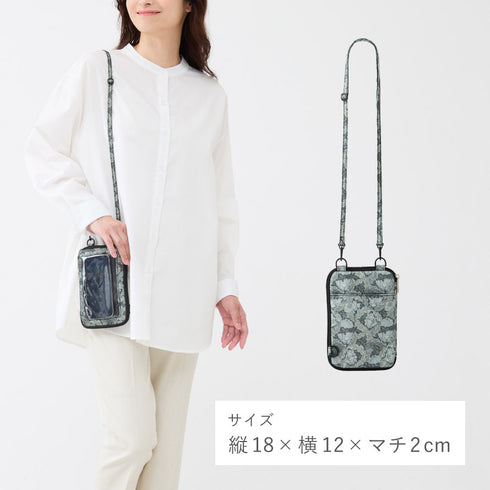 アンティーク花柄のスマホも入るお財布ポーチ.|s11